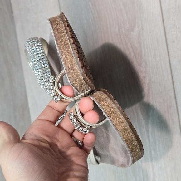 Mephisto Women Crysta Loop Toe l Beads Wedge Sandals shoes sz 39/9 - Picture 6 of 14